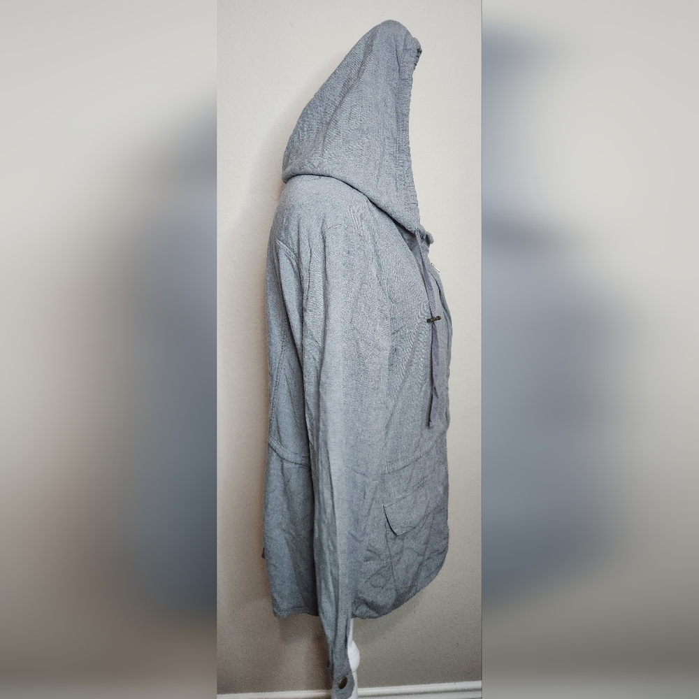 Gray Full Zip Light Jacket Medium - image 8